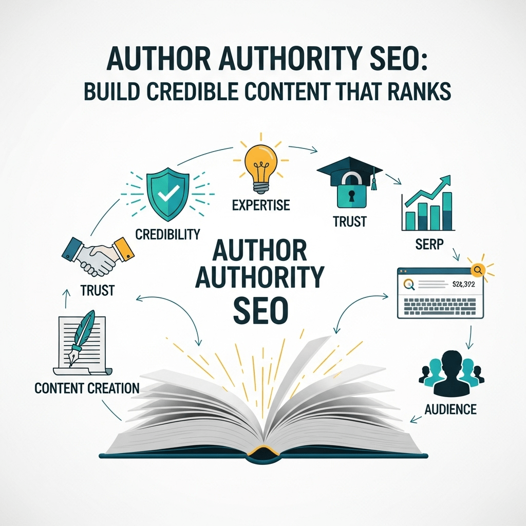 Professional author bio example showing credentials, expertise, and trust signals for SEO