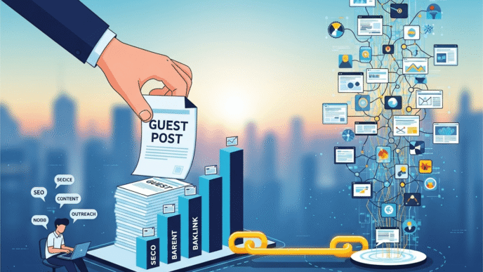 Email template screenshot showing successful guest posting outreach message format