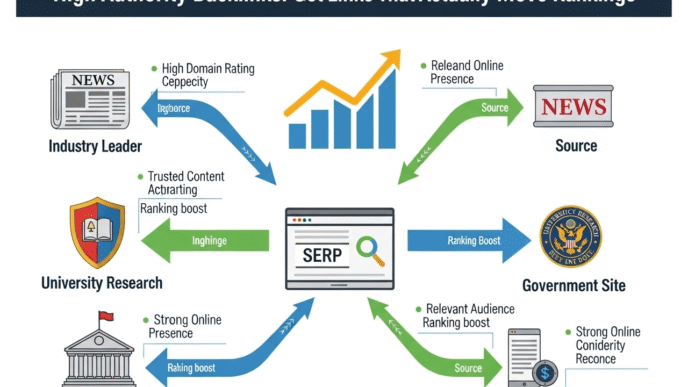 Graph showing correlation between high authority backlinks and search ranking improvements