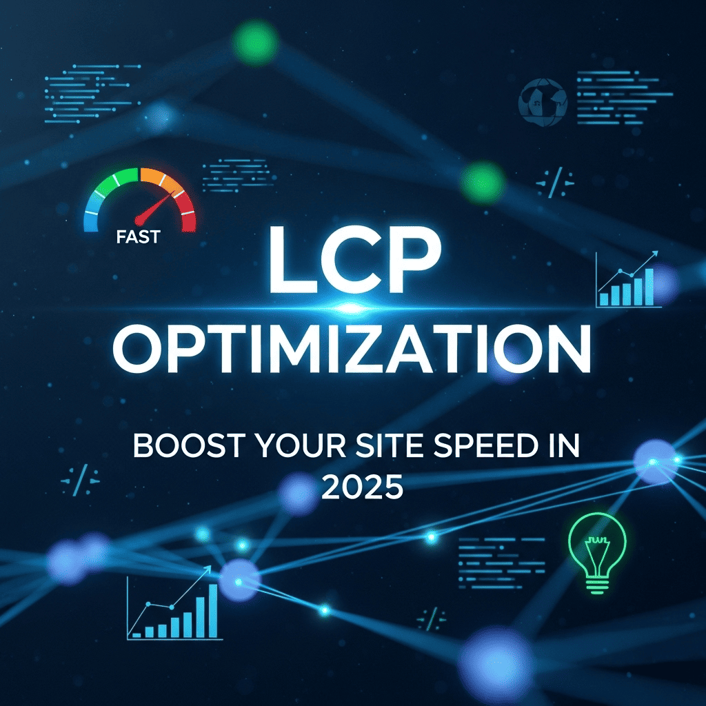 Screenshot showing LCP optimization results with before and after PageSpeed Insights scores