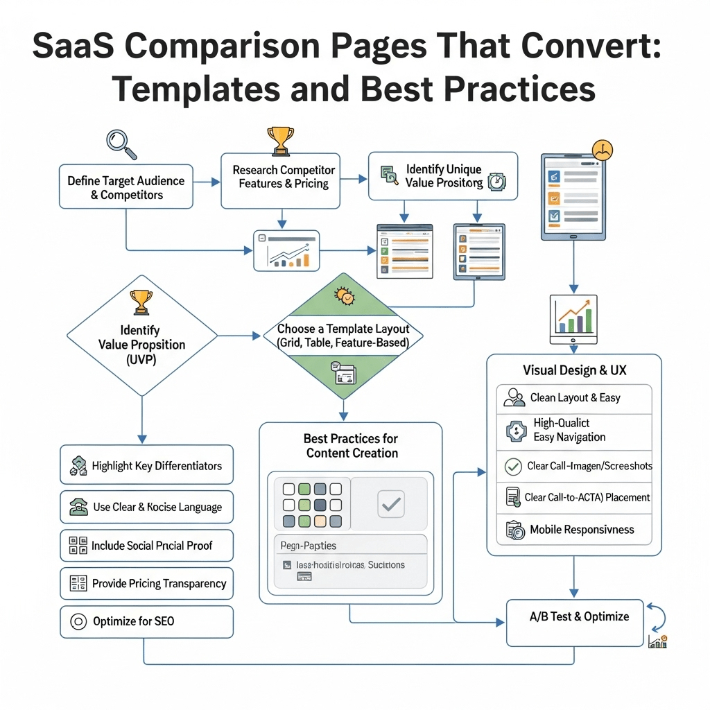 SaaS Comparison Pages That Convert- Flowchart