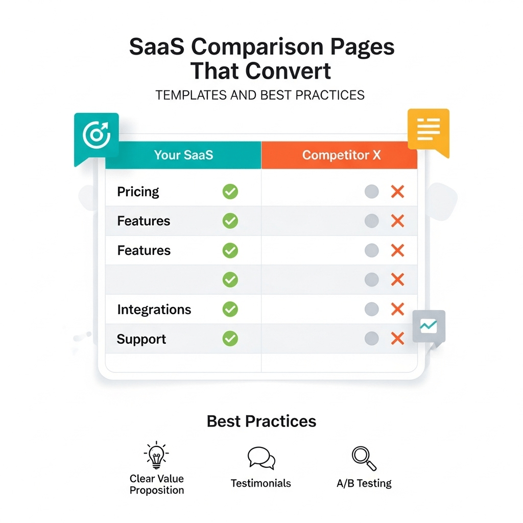 SaaS Comparison Pages That Convert: Templates and Best Practices