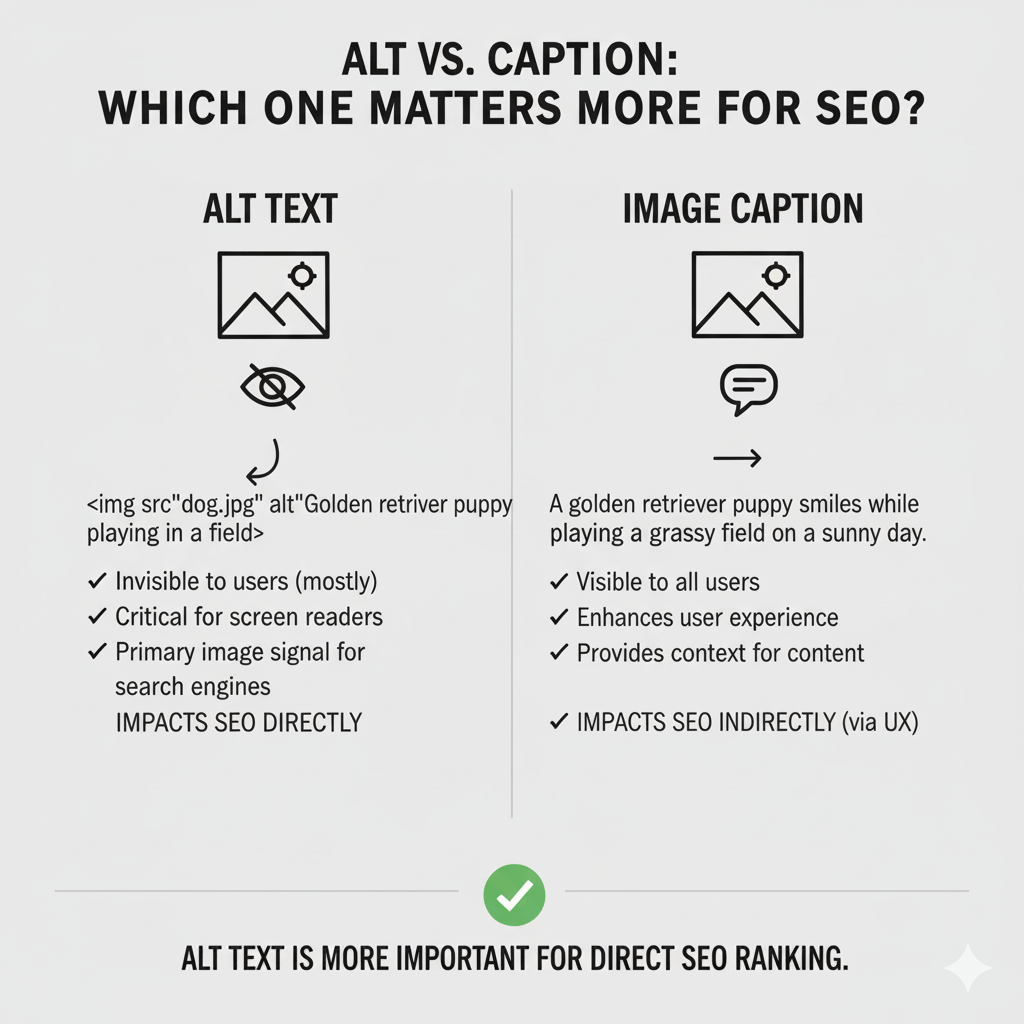 Alt Text vs Caption: Which One Matters More for SEO?