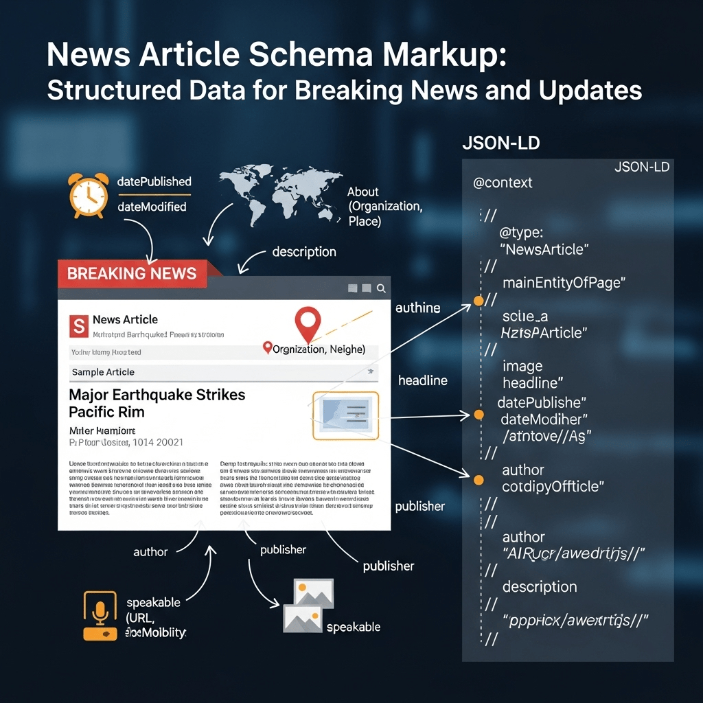 News Article Schema Markup: Structured Data for Breaking News and Updates