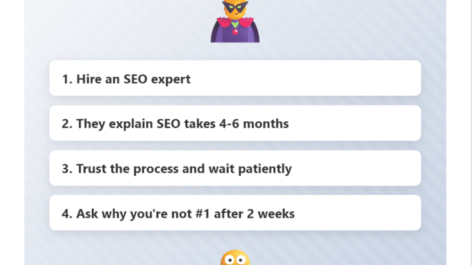 Welcome to SEO Pro Journal's Relax Corner, where we take a break from the disaster stories and just... laugh at the absurdity of this industry we've chosen. This week: the eternal client question that makes every SEO's eye twitch.