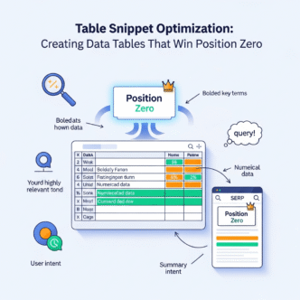 Table Snippet Optimization: Creating Data Tables That Win Position Zero