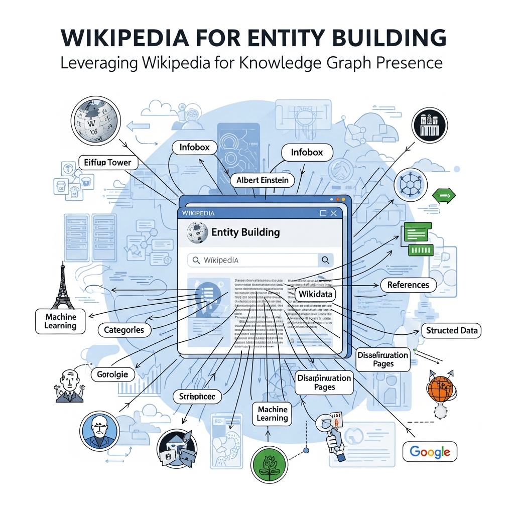 Wikipedia for Entity Building: Leveraging Wikipedia for Knowledge Graph Presence